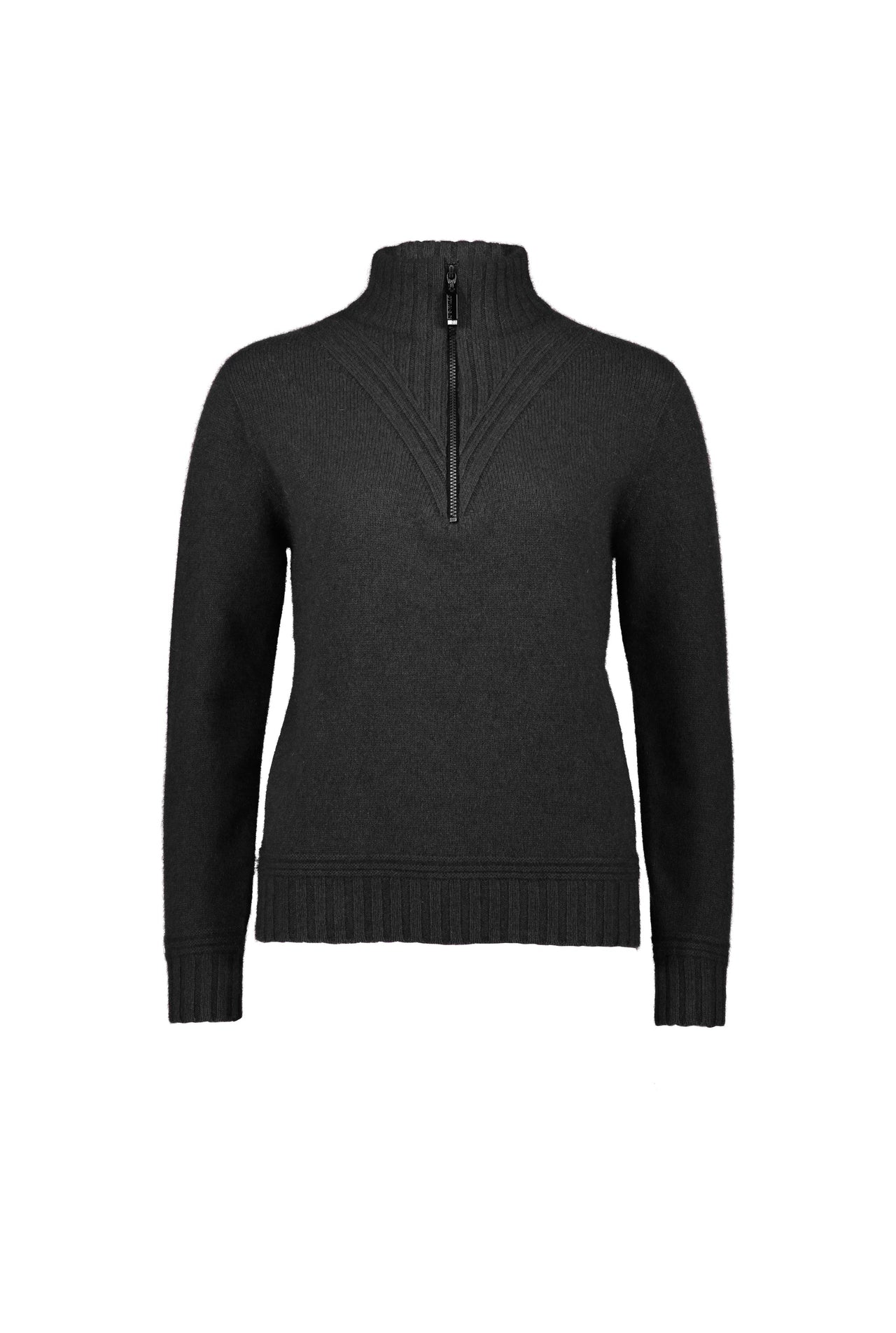 Charcoal Grey Possum Merino Qtr Zip Jumper