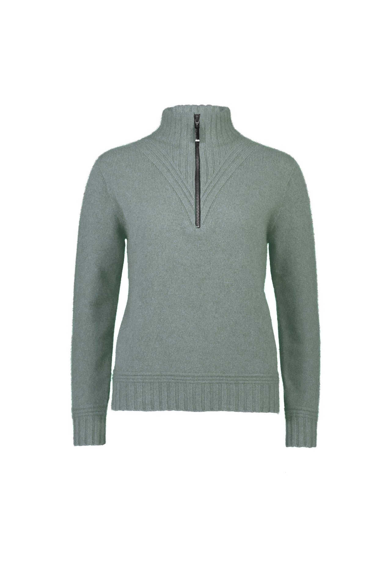 Mint Green Possum Merino Qtr Zip Jumper