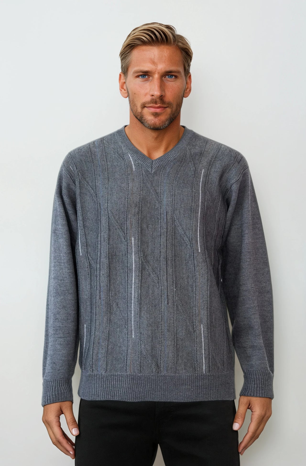 9053 Grey - Tradewinds By Ansett Ansett Plain Knitwear