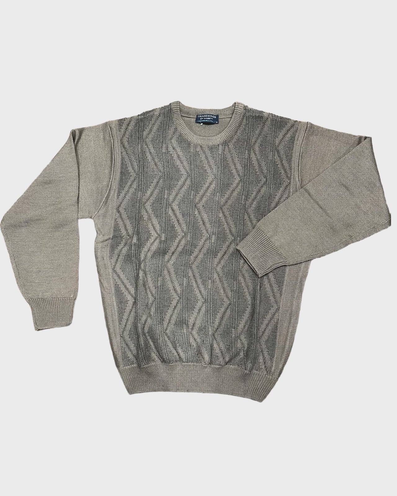 9212 Taupe Crew Neck Jumper - Tradewinds By Ansett