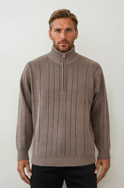 9905 Toast Half Zip - Tradewinds By Ansett Ansett Plain Knitwear