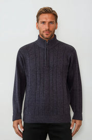 9905 Charcoal Half Zip - Tradewinds By Ansett Ansett Plain Knitwear