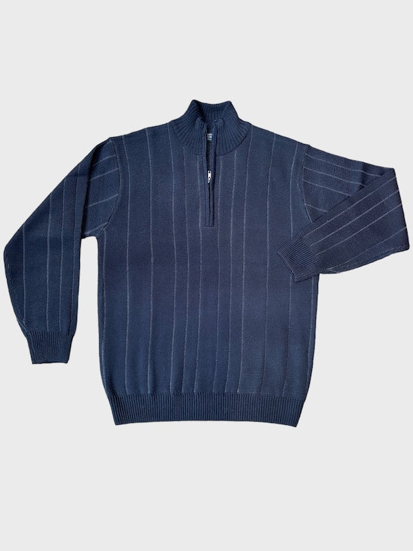 9905 Navy Half Zip Jumper - Tradewinds By Ansett