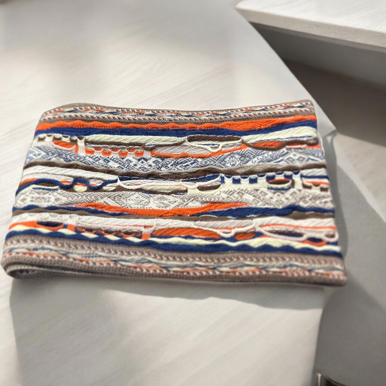 Uluru - Camel Scarf Merino Wool 3D Geccu Knitwear