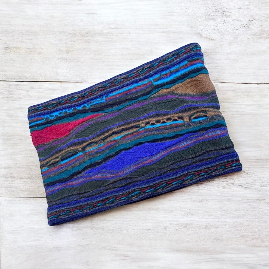 Ocean Earth Scarf Merino Wool 3D Geccu Knitwear