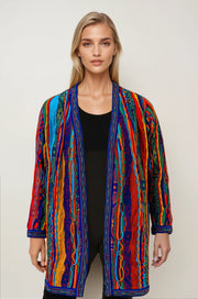 Kanga - Bright Ladies Swing Coat Geccu 3D Multi Colour