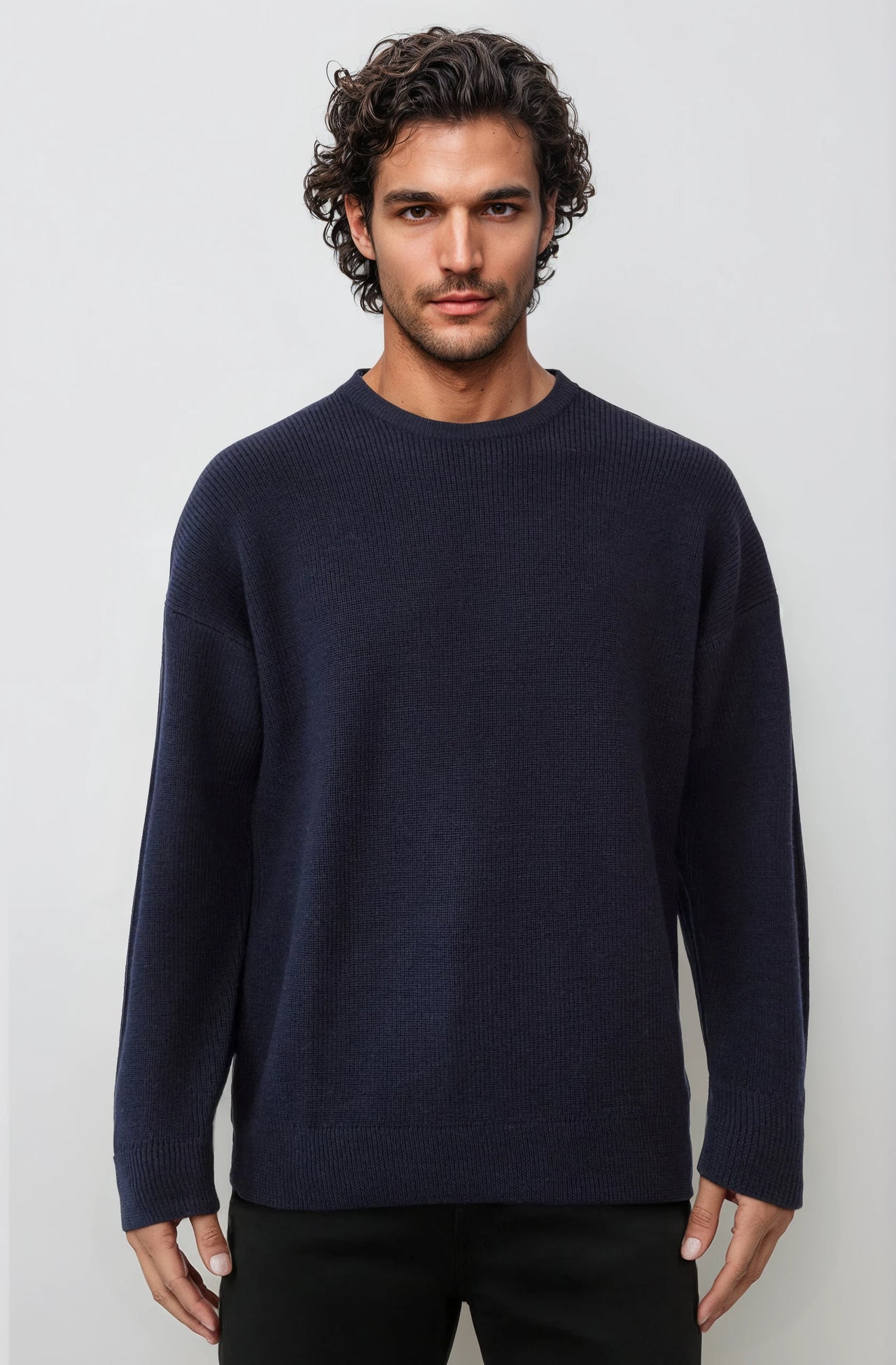 Navy Fisherman Rib Jumper - Tradewinds By Ansett