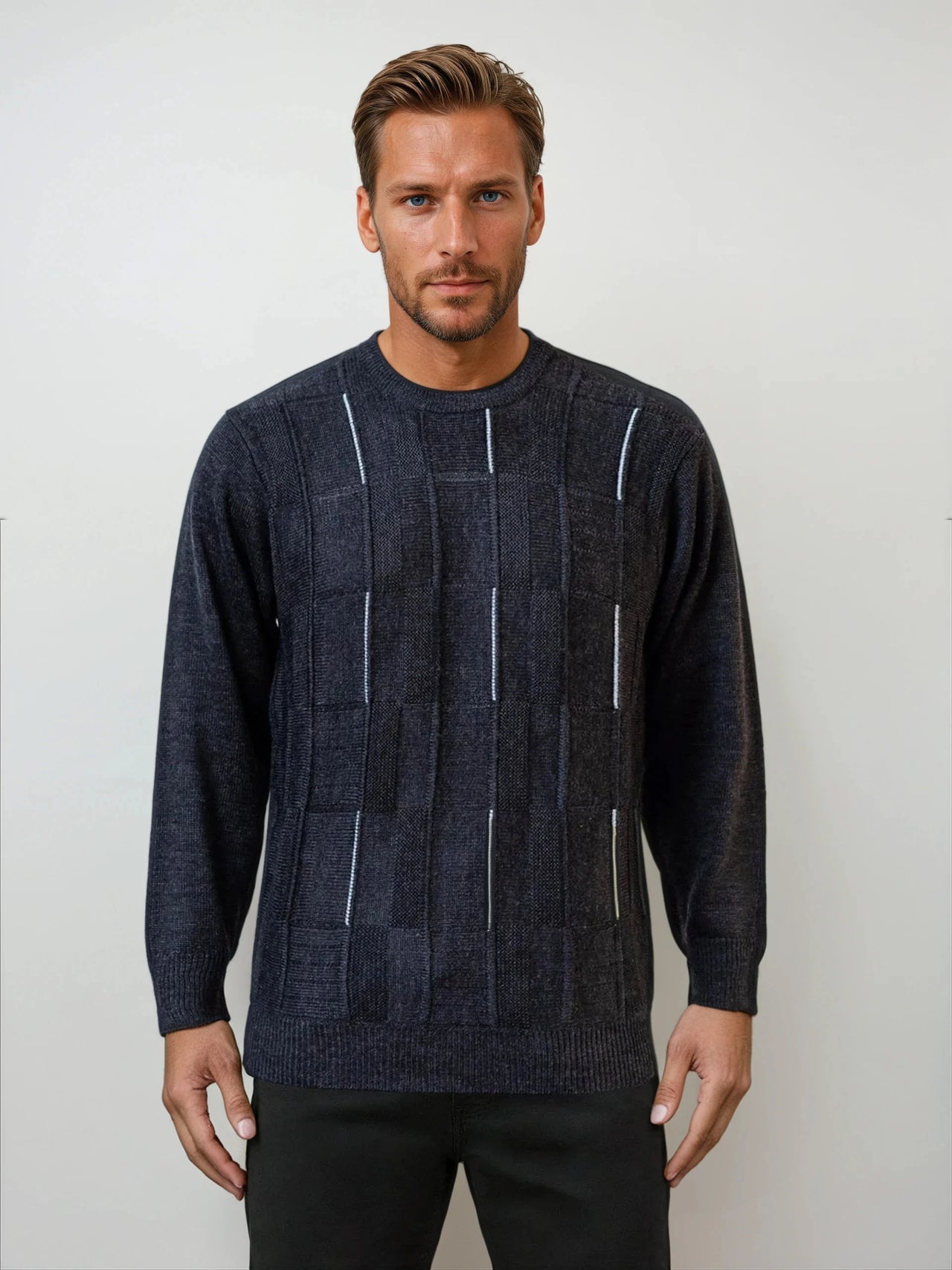9252 Charcoal Crew Neck Jumper - Tradewinds By Ansett