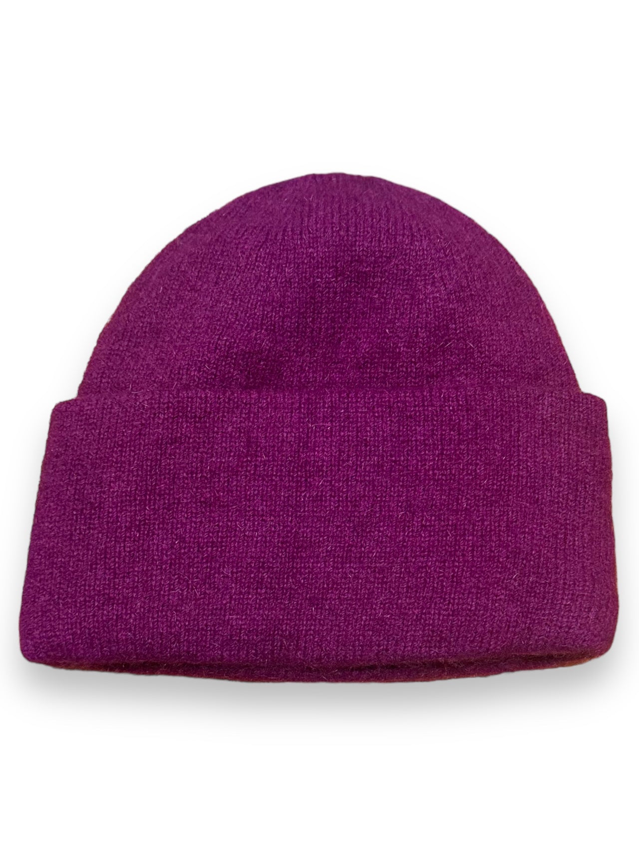 Berry Possum Fur Merino Tubular Beanie