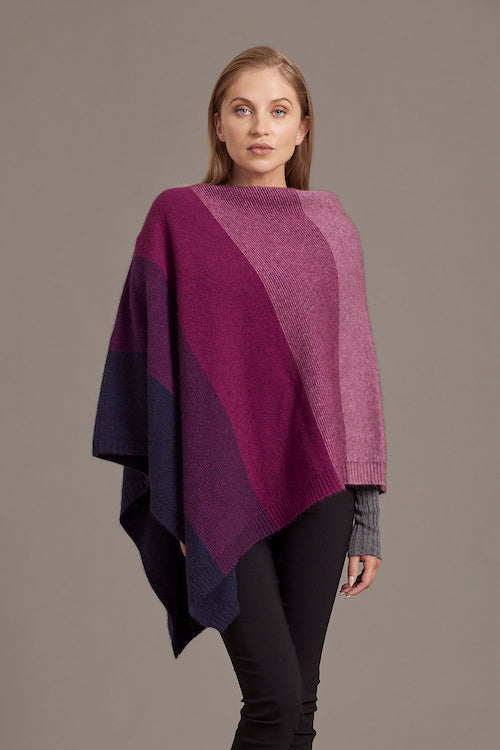 Berry McDonald Possum Merino Ombre Poncho