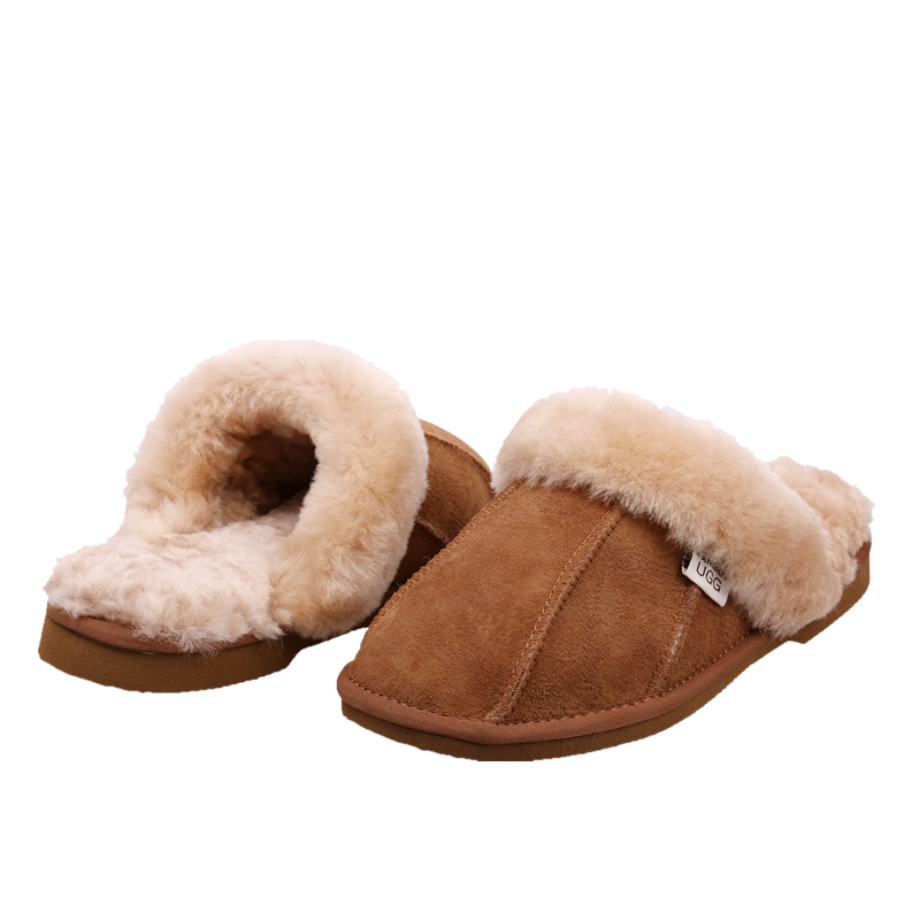 Chestnut Mens Detailed Scuffs / Slipper