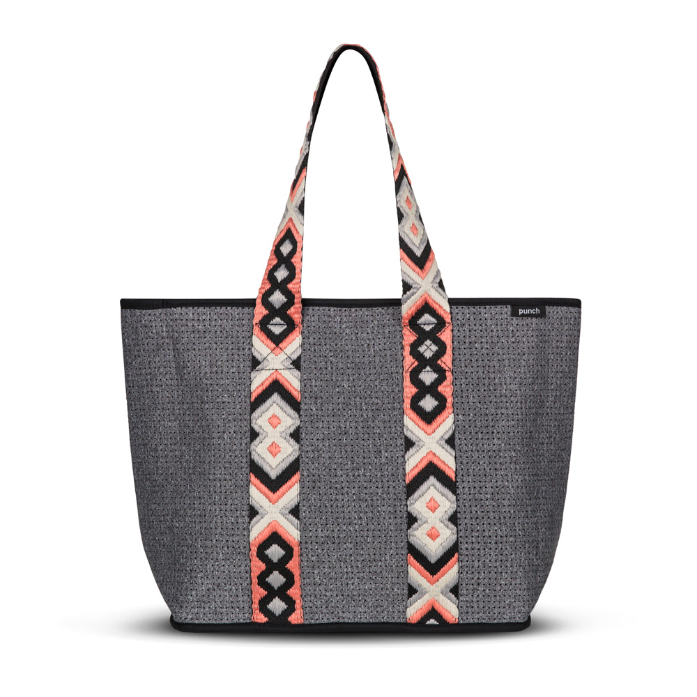 Grey Neoprene Explorer Zip Tote Bag (Safari Straps)